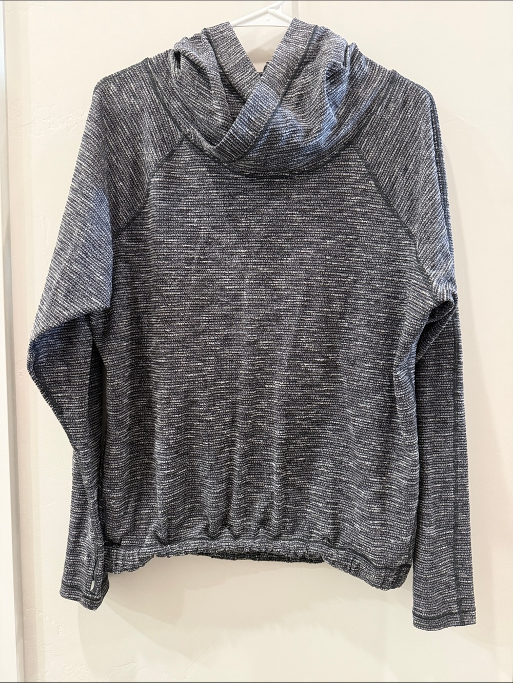 lululemon athletica Heathered Gray Cowl Neck Pullover